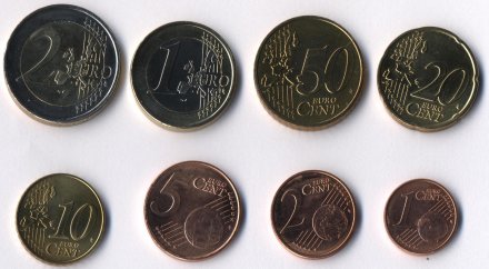Набор из 8 евромонет Нидерландов 2003 год