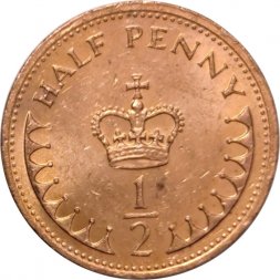 Великобритания 1/2 пенни 1983 год
