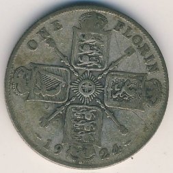 Великобритания 2 шиллинга (1 флорин) 1924 год