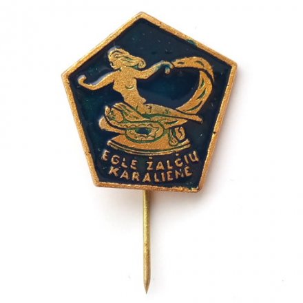 Значок-иголка Паланга. Литва. Скульптура. Эгле - королева ужей. Народная сказка (тип 1)