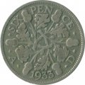 Великобритания 6 пенсов 1933 год
