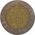 Мексика 5 песо 2012 год