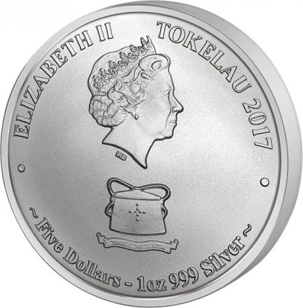 Токелау 5 долларов 2017 год - Лист японского клёна