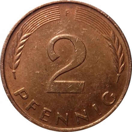 ФРГ 2 пфеннига 1995 год (F)