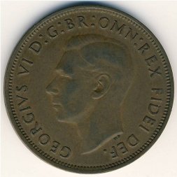 Великобритания 1 пенни 1950 год