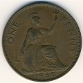 Великобритания 1 пенни 1950 год