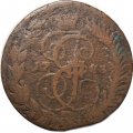2 копейки 1788 год Екатерина II (1762 - 1796) - перечекан - F