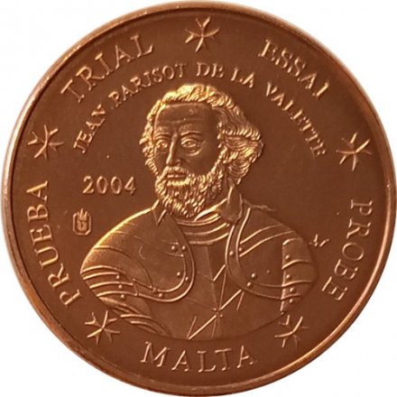 Мальта 1 евроцент 2004 год - Проба - UNC