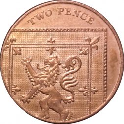 Великобритания 2 пенса 2010 год