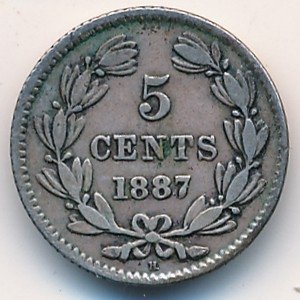 Никарагуа 5 сентаво 1887 год