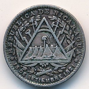 Никарагуа 5 сентаво 1887 год