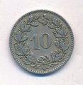 Швейцария 10 раппенов 1920 год