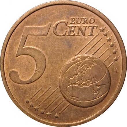 Германия 5 евроцентов 2008 год (D)