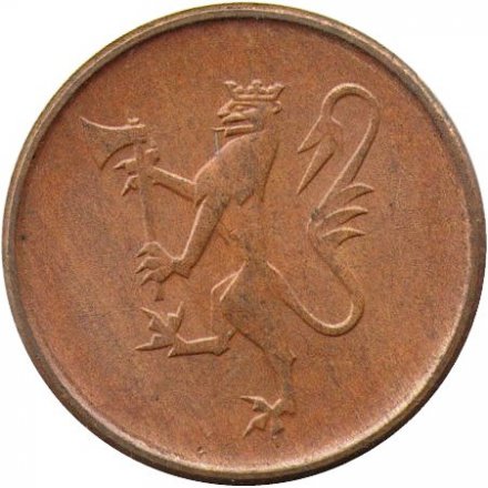 Норвегия 5 эре 1980 год (Отметка монетного двора: &quot;AB*&quot;)