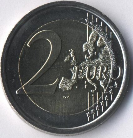 Сан-Марино 2 евро 2016 год - Правительственный Дворец