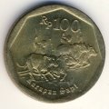 Индонезия 100 рупий 1991 год - Гонки на быках