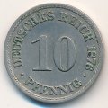 Германия 10 пфеннигов 1876 год (B)