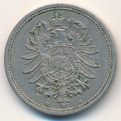 Германия 10 пфеннигов 1876 год (B)