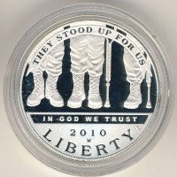 Монета США 1 доллар 2010 год