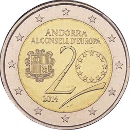 Андорра 2 евро 2014 год - Вступление Андорры в совет ЕС