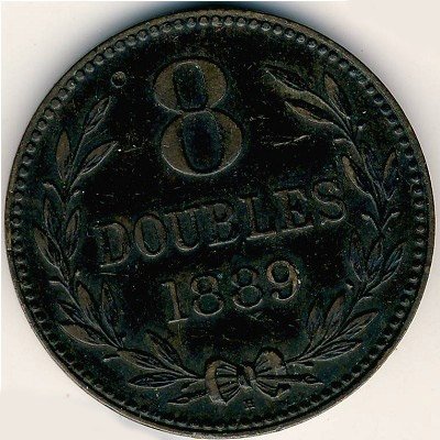Гернси 8 дублей 1889 год