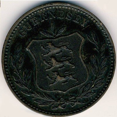 Гернси 8 дублей 1889 год