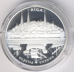 Латвия 1 лат 2011 год - Ганзейские города. Рига