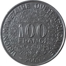 Западная Африка 100 франков 2009 год