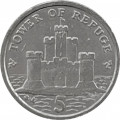Остров Мэн 5 пенсов 2007 год (отметка &quot;BA&quot; на реверсе)
