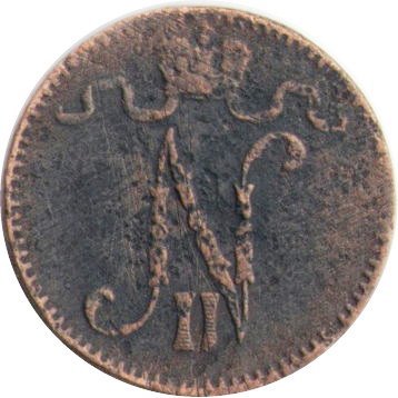 Финляндия 1 пенни 1898 год - Николай II - F