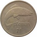 Ирландия 1 флорин (2 шиллинга) 1955 год - Атлантический лосось