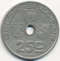 Бельгия 25 сантимов 1938 год BELGIE - BELGIQUE