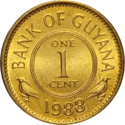 Гайана 1 цент 1988 год