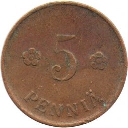Финляндия 5 пенни 1921 год