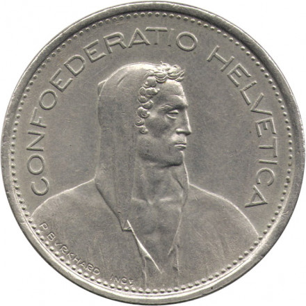 Швейцария 5 франков 1973 год