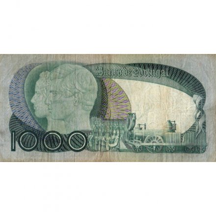 Португалия 1000 эскудо 1980 год - Дон Педро V - VF