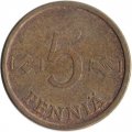 Финляндия 5 пенни 1972 год
