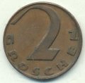 Австрия 2 гроша 1936 год