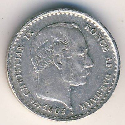 Дания 10 эре 1903 год
