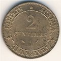 Франция 2 сантима 1883 год