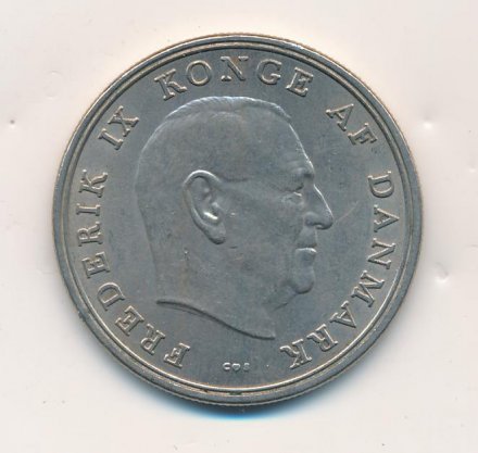 Дания 5 крон 1960 год - Король Фредерик IX