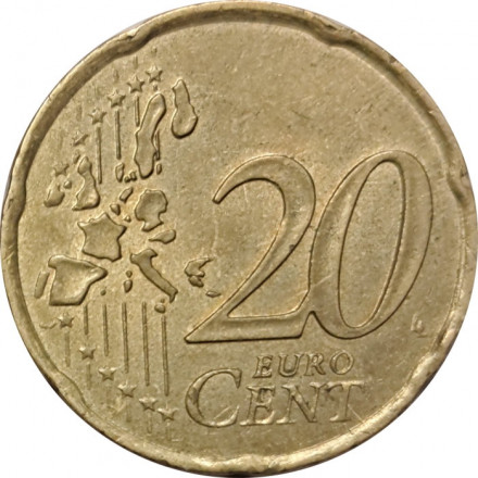 Франция 20 евроцентов 2001 год - Девушка-сеятель