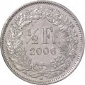 Швейцария 1/2 франка 2006 год