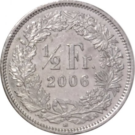 Швейцария 1/2 франка 2006 год