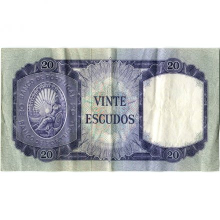 Португалия 20 эскудо 1960 год - VF+