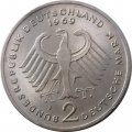 ФРГ 2 марки 1969 год - Конрад Аденауэр, 20 лет Федеративной Республике (1949-1969) - J