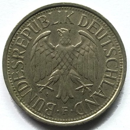ФРГ 1 марка 1977 год (F)