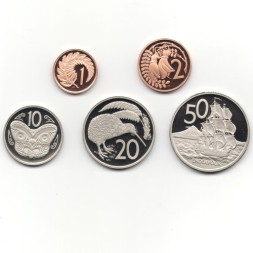 Набор из 5 монет Новая Зеландия 1978 год (proof)