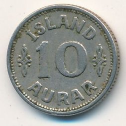 Исландия 10 эйре 1933 год