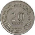 Сингапур 20 центов 1967 год - Рыба-меч